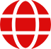 A red globe icon with horizontal and vertical lines intersecting, commonly representing global communication or the internet.