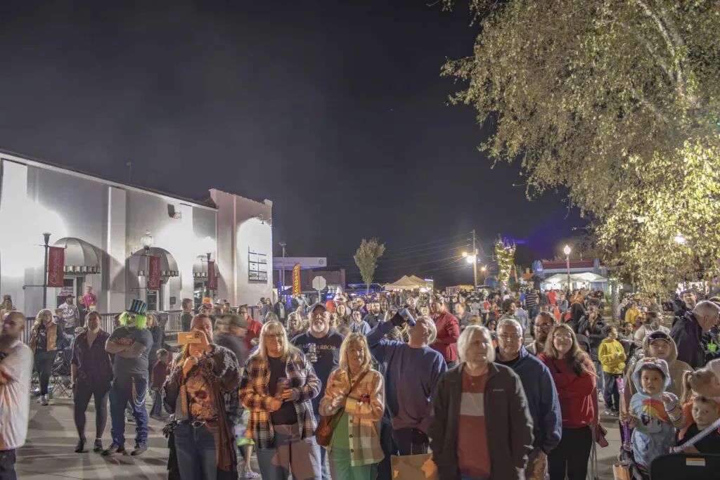 The large crowd during Scaryville's costume contest.