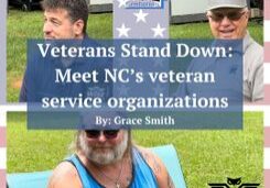 A collage of photos with the words " veterans stand down meet nc 's veteran service organizations ".